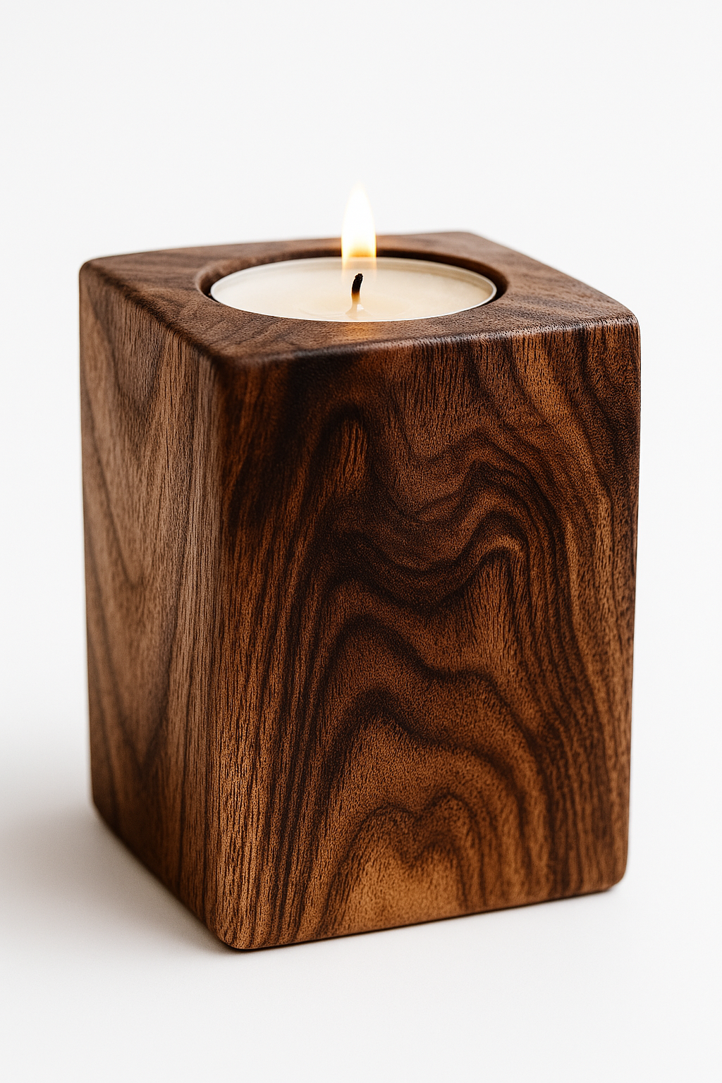 Dark English Walnut candle holders