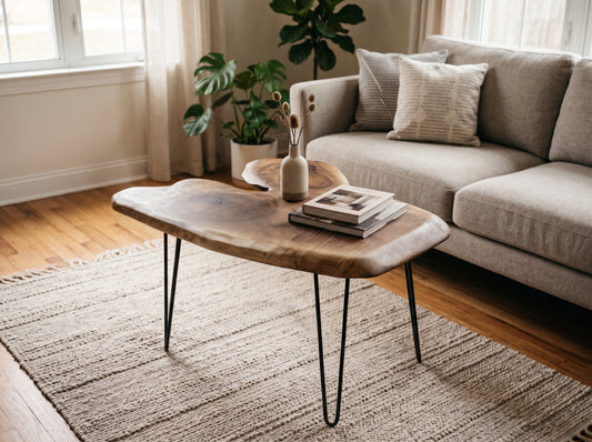 Beautiful ornate Walnut coffee table