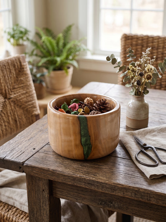 Laburnum and resin Potpourri bowl