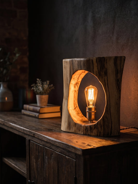 Spalted beech wooden Lamp